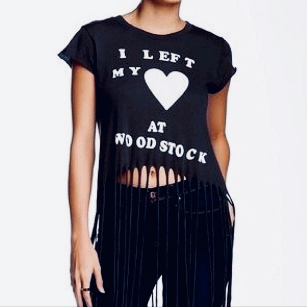 [M] Wildfox I left my 🖤 at Woodstock festival fringe tee